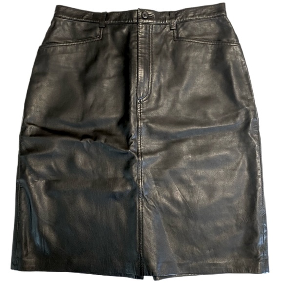 Liz Claiborne Dresses & Skirts - NWT Liz Claiborne Black Leather Skirt